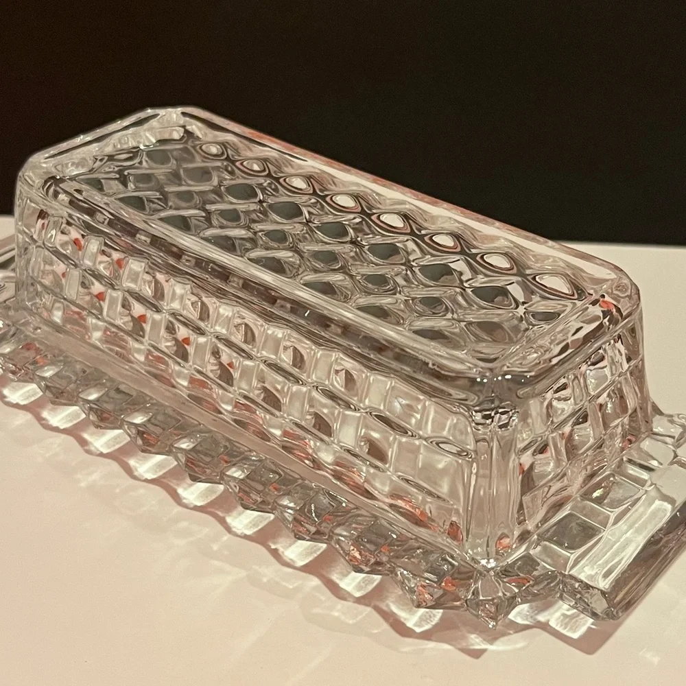Fostoria 1/4 Pound Covered Butter American Clear 2056